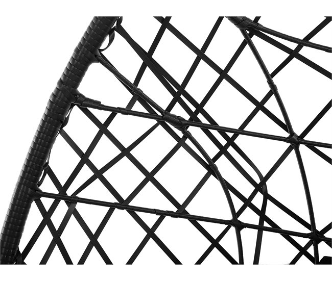 Beliani Sillón colgante ALATRI Preto