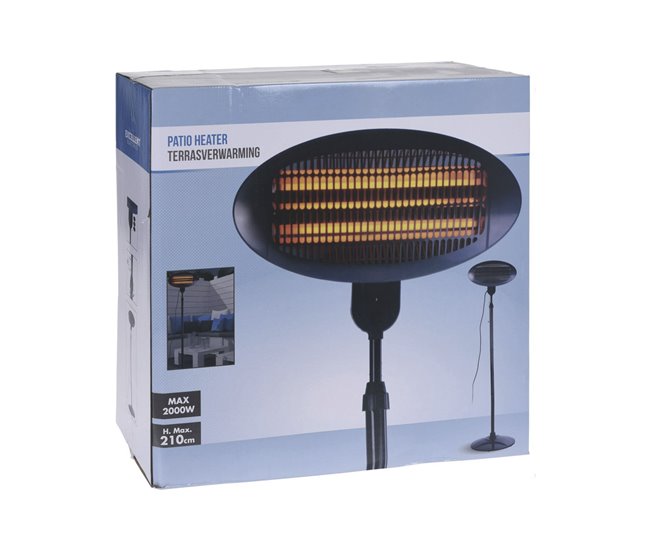 Aquecedor de parede Well Home com 3 tubos de quartzo Cinza