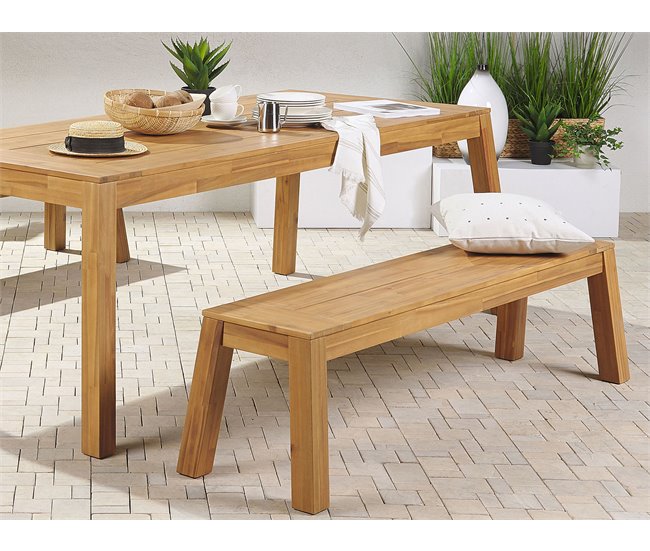 Beliani Conjunto de comedor LIVORNO Castanho