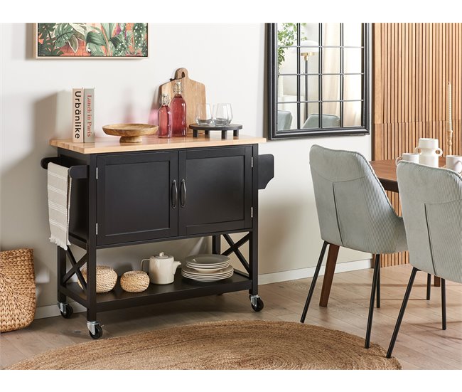 Beliani Carrinho de cozinha MELE 102 Branco