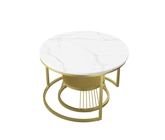 Mesa de centro, mesa de apoio, mesa de canto 70x45 Branco