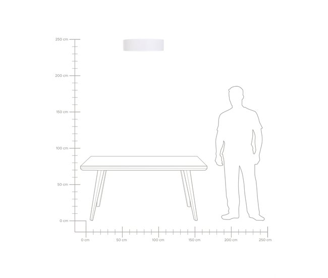 Beliani Iluminação de tecto MAGNO Branco