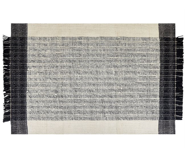 Beliani De tejido plano KETENLI 140x200 Branco/ Bege