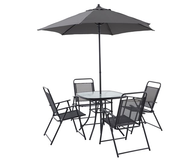 Set de jardim ROMA cor cinza escuro Cinza