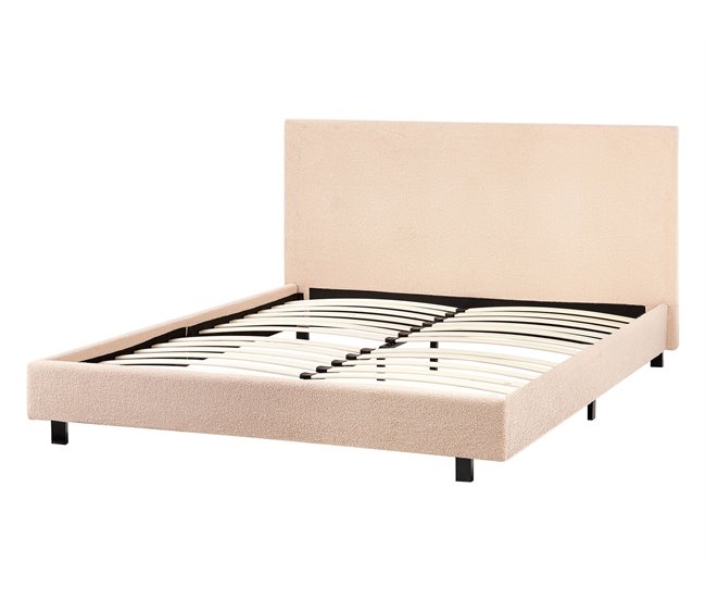 Beliani Cama Bouclé ALBI 155x211 Bege