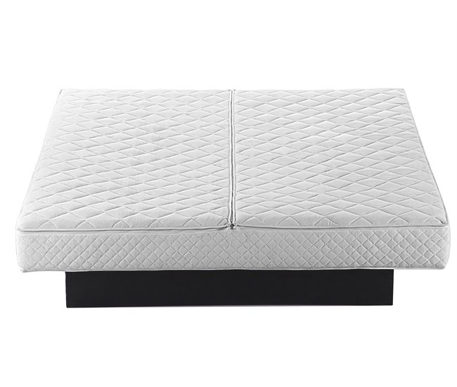 Beliani Cama de água Poliéster ROISEL 181x226 Creme