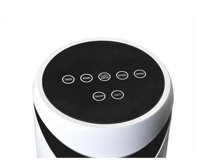 Ar condicionado evaporativo de torre digital com controlo remoto Branco