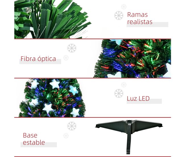 Árvore de Natal PVC e Metal HOMCOM, casa - natal Verde