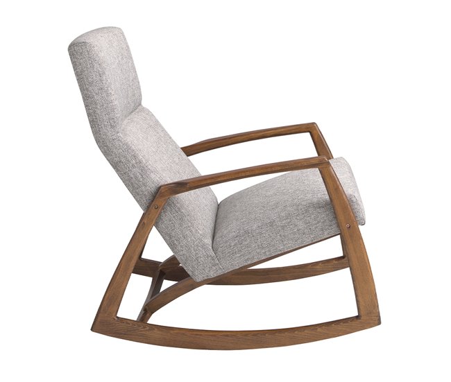 ANGEL CERDA Cadeira de baloiço em tecido cinzento Nogal