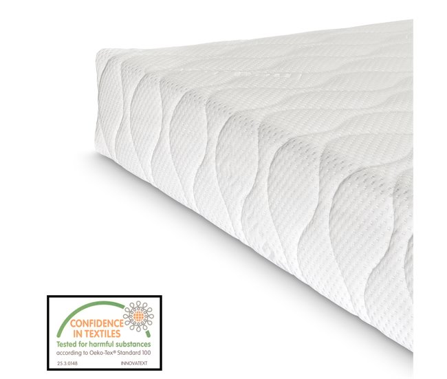 [Corium] Cama moderna em pele sintética Albacete - com colchão 189x210 Branco