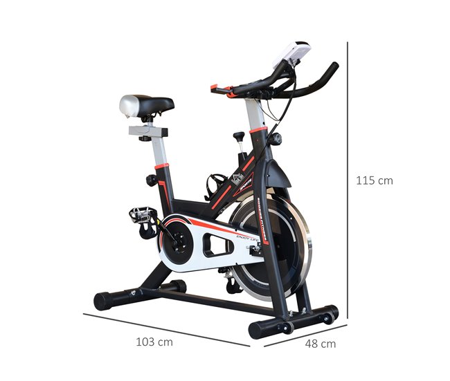 Bicicleta Estática Aço HOMCOM Preto