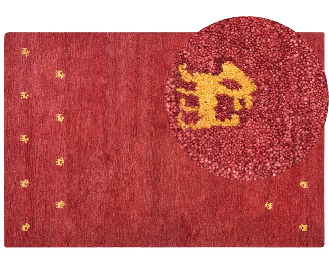 Beliani Pelos curtos YARALI 200x300 Vermelho