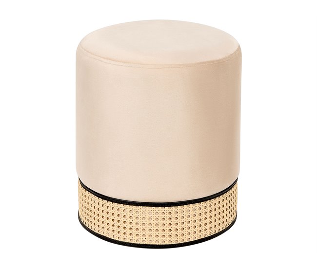 Beliani Pufe YANKTON Creme