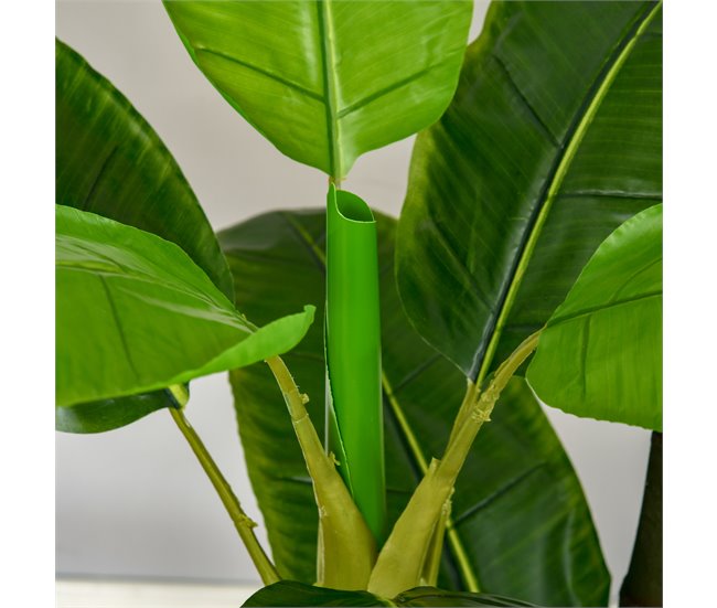 Bananeira Artificial PEVA, PE, Cimento HOMCOM, casa - decoração Verde