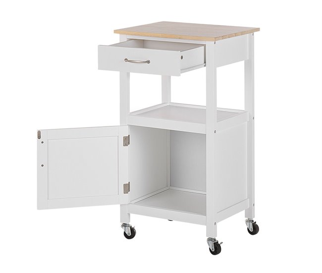 Beliani Carrinho de cozinha SIENA 48 Branco