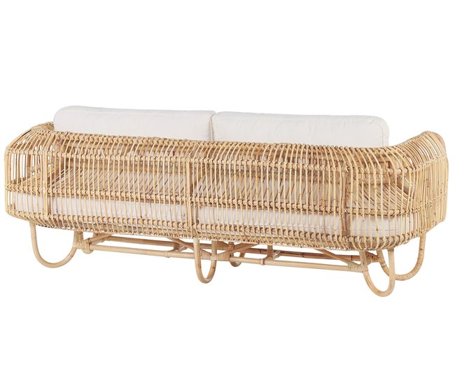 Beliani Conjunto lounge Rattan/vime DOLCEDO / LIMNI Bege