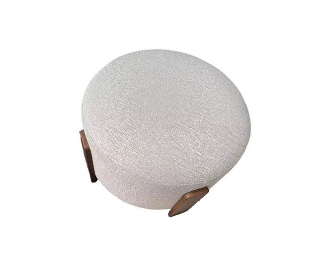 Puff redondo FALCO 50x36cm cor bege Bege