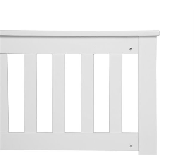 Beliani Cama com estrado Pinho MAYENNE 169x208 Branco