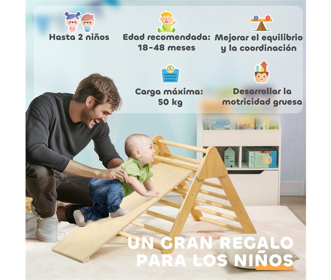 Jogo de Aprendizagem Placa de Pinho Multicamada AIYAPLAY Castanho