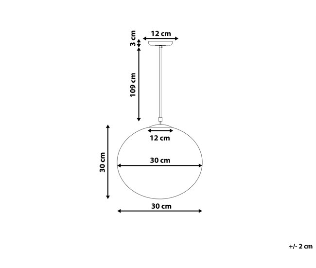 Beliani Candeeiro de tecto BARROW Branco