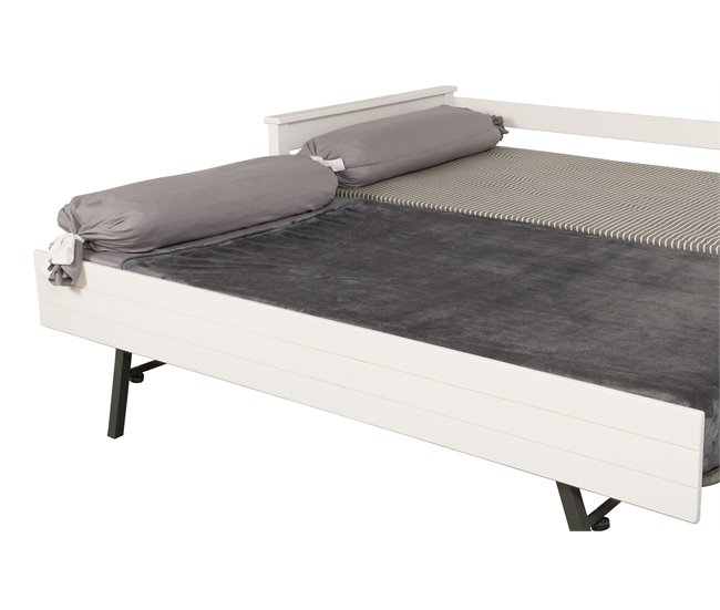 Cama nido 90x190 com sommier DUPLEX Branco