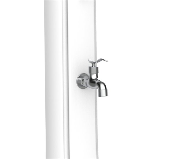 Starmatrix RIOXXL Chuveiro de polietileno curvo aquecido a energia solar Altura 226 cm, Branco Branco