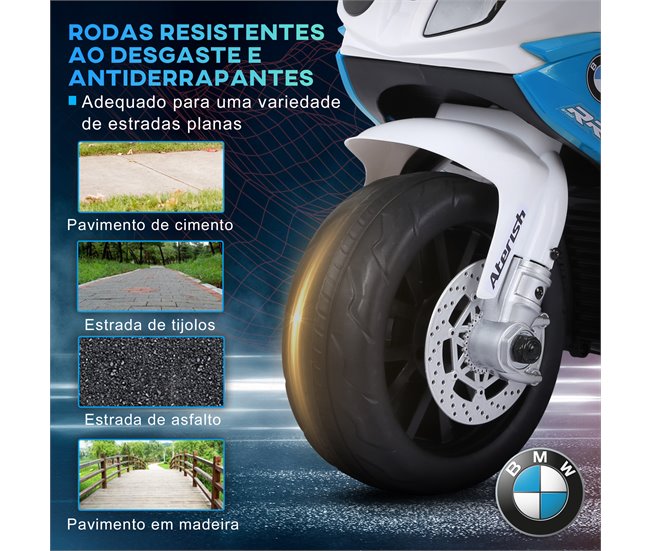 Mota para Crianças Metal e PP HOMCOM Azul