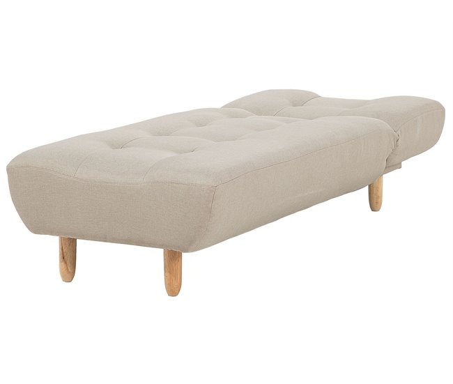 Beliani Chaise longue Poliéster ALSTEN Bege