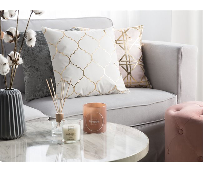 Beliani Cojín decorativo ALYSSUM 45x45 Branco/ Bege