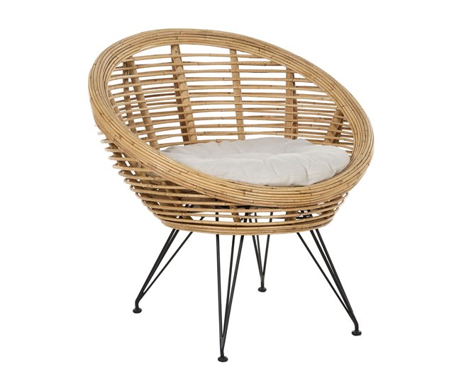 Beliani Conjunto lounge Rattan/vime MARATEA/CESENATICO Natural