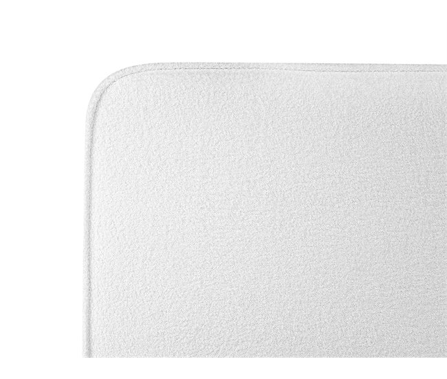 Beliani Cama com estrado Bouclé VALOGNES 192x220 Branco