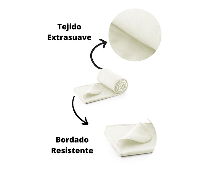  Acomoda Textile - Manta de lã polar Bege