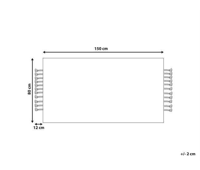 Beliani Entrelaçado HAMZALAR 80x150 Bege