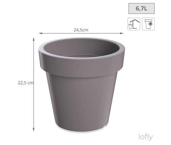 2x lofly plástico pote Cinza