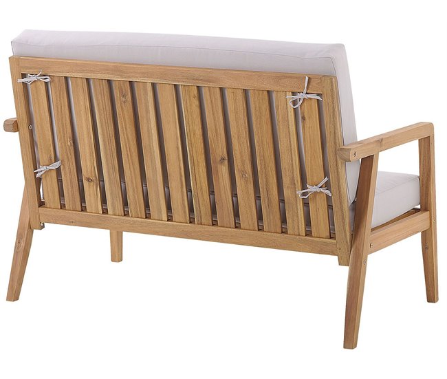 Beliani Conjunto de jardín Madera de acacia PALLANO Cinza Escuro