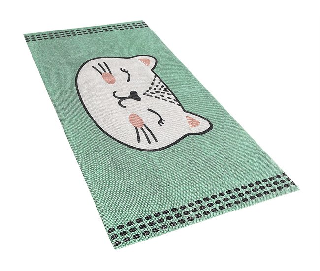 Beliani Alfombra para niños HOWRAH Verde