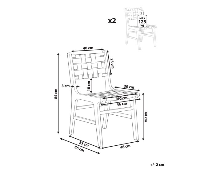 Beliani Silla de comedor HUMBLE Bege