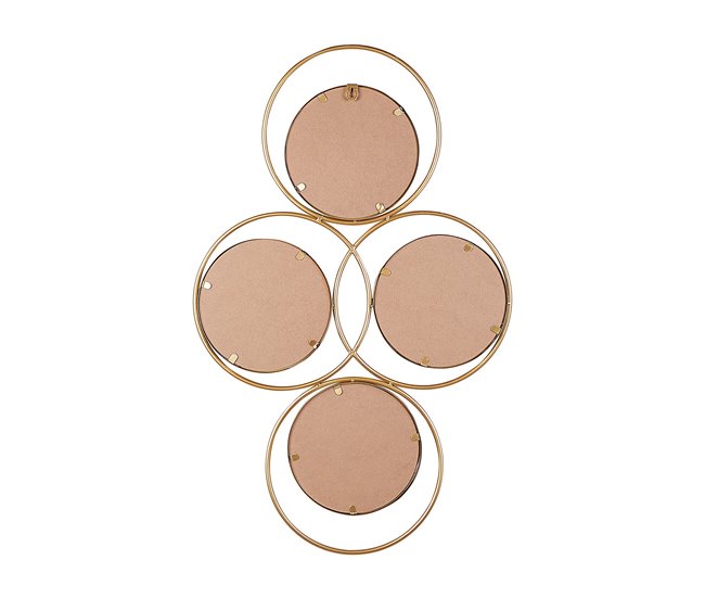Beliani Espelho decorativo LESCAR Dourado