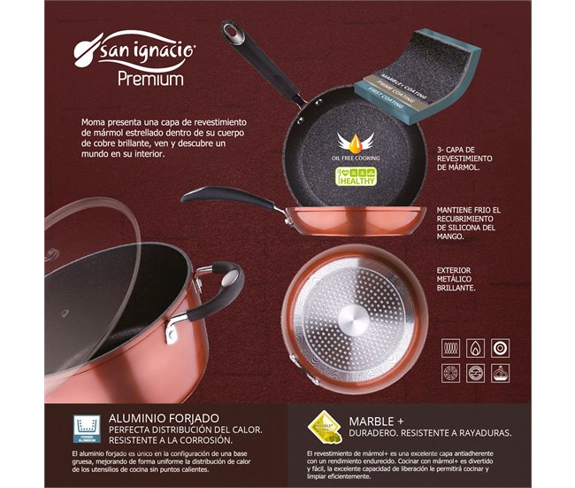 Bateria de cozinha 12 peças com jogo de patch Multicor