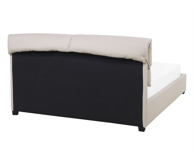 Beliani Cama com estrado Poliéster BELFORT 151x212 Bege