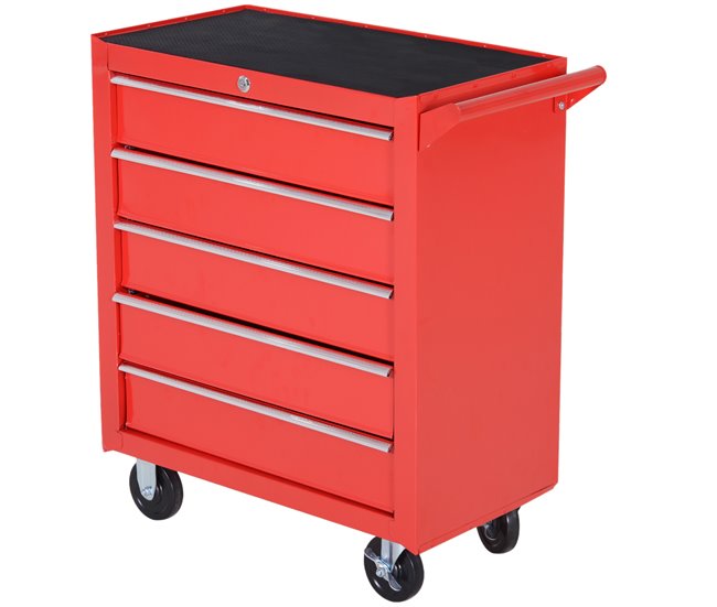 Carrinho de Ferramentas Chapa de Aço DURHAND Vermelho