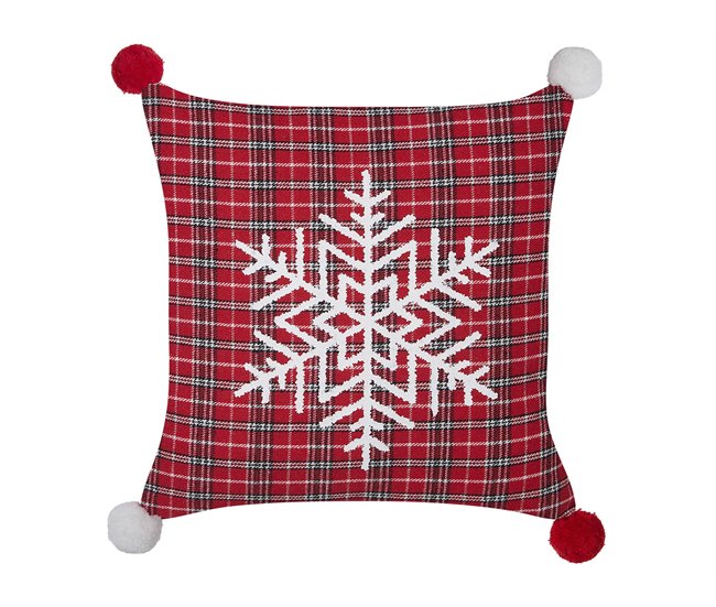 Beliani Almofada decorativa LONICERA Vermelho