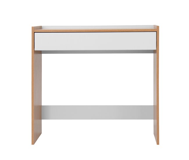 Secretária KERO em carvalho e branco Madeira