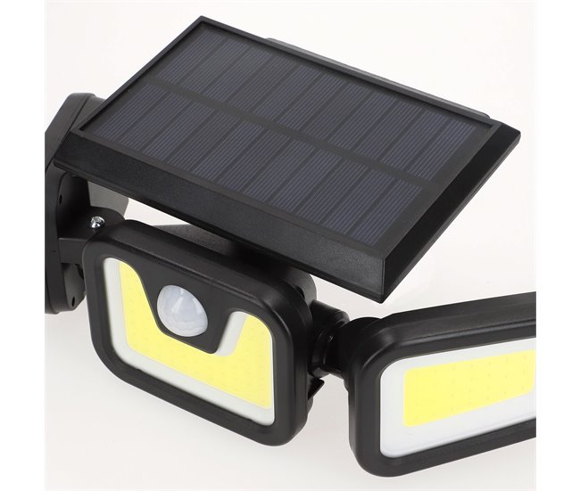 Aktive Pack 4 apliques solares LED com sensor de movimento Preto