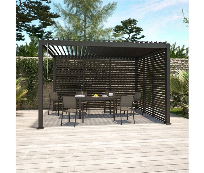 persianas de alumínio para pérgola Triomphe Cinza