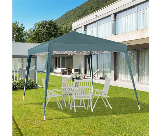 Tenda Dobrável Aço e Tecido Oxford Outsunny 240x240 Verde
