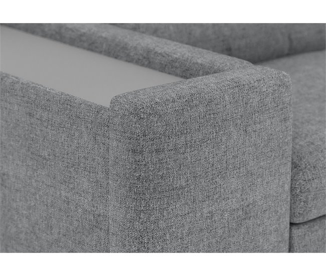 Chaise longue com cama HOXTON Cinza