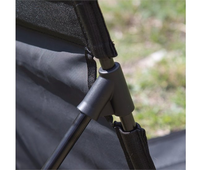 Aktive Cadeira dobrável, encosto ajustável e saco de transporte Preto