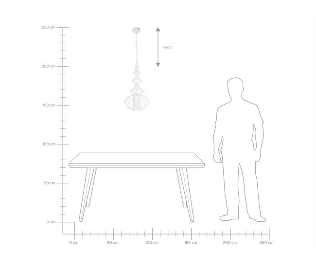 Beliani Candeeiro de tecto KOLVA Branco