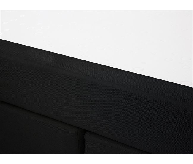 Beliani Cama continental Poliéster ADMIRAL 151x212 Preto